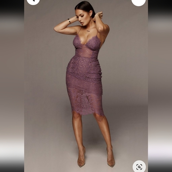 JLUXLABEL Dresses & Skirts - Jluxlabel purple lace tiered purple dress medium nwt